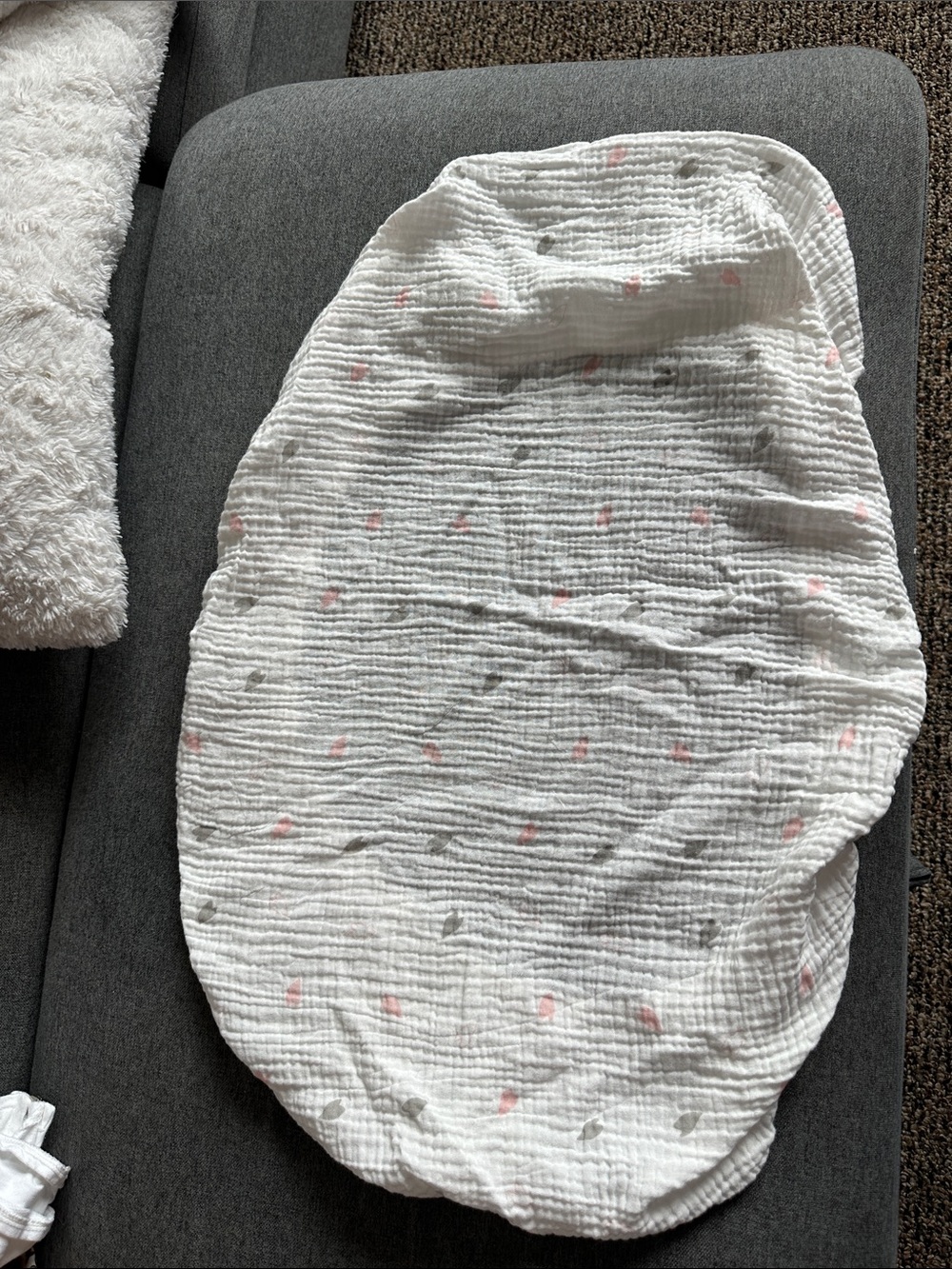 White Muslin Bassinet Sheet 33x17 Soft Cotton